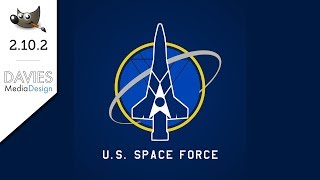 GIMP 210 Tutorial US Space Force Vector Style Logo [upl. by Jamin]