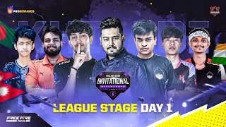 Khiladi Adda Invitational Showdown S6 • League Stage D1 • FT OG TSG CG RNX IND vs BD vs NEP [upl. by Nylarac]