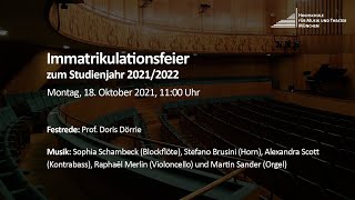 Immatrikulationsfeier zum Studienjahr 20212022 [upl. by Reifel]