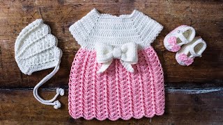 🧶 Easy Crochet Baby Dress 😍 Suitable for Beginners also [upl. by Geno]