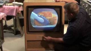 Watch a 1956 RCA VICTOR CTC5 COLOR TELEVISION quotRoundiequot [upl. by Nosiaj]