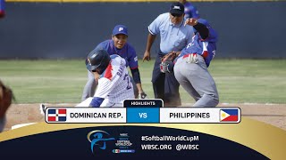 Highlights  Game 2 Dominican Rep vs Philippines  2024 WBSC Mens Softball World Cup  Group A [upl. by Rozelle669]