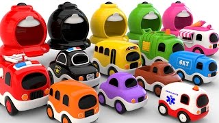 Colors for Children with Street Vehicles  Colours and Numbers Videos Collection [upl. by Terle]