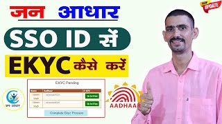 SSO ID Se Jan Aadhar EKYC Kaise Kare  जन आधार ईकेवाईसी SSO ID कैसे करें  Jan Aadhar EKYC [upl. by Blakely325]