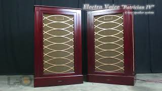 Electro Voice quotPatrician IVquot  4 way speaker system  1 [upl. by Etteniuq]