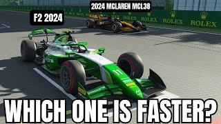 Is The Mclaren MCL38 FASTER Than The Formula F2 [upl. by Domini]