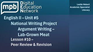 MPB English II Unit 5 Lesson 10 Peer Review and Revision [upl. by Eartnoed]