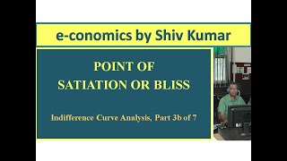 economics by Shiv Kumar Point of Satiation or Point of Bliss [upl. by Leay851]