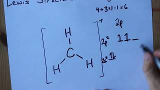 Lewis Structure of CH3  the methenium ion [upl. by Lucchesi509]