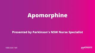 Lets talk Parkinsons and Device Assisted Therapies  Apomorphine [upl. by Ammadis]