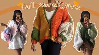 🍂 Fall Cardigan  Knitting cardigans for the first time ever  tutorial for beginners [upl. by Mokas237]