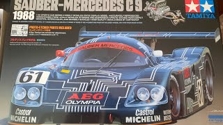 tamiya sauber mercedes c9 124 lemans race car mercedes [upl. by Htebizile424]