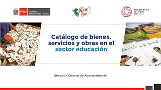 Catálogo de bienes servicios y obras en el sector educación [upl. by Esekram730]