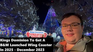 New BampM Launched Wing Coaster coming to Kings Dominion in 2025  December 2023 [upl. by Guidotti586]