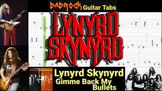 Gimme Back My Bullets  Lynyrd Skynyrd  Guitar  Bass TABS Lesson [upl. by Galliett]