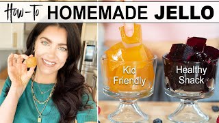 How To Make Healthy Homemade JELLO with ONLY 2 INGREDIENTS  Gut Healing amp Kid Friendly Snack [upl. by Ihcekn747]