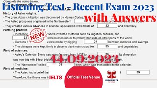 IELTS Listening Actual Test 2023 with Answers  14092023 [upl. by Kemppe803]