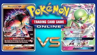 Buzzwole GX  Lycanroc GX vs Gardevoir GX  Pokemon TCG Online Gameplay [upl. by Llertniuq]