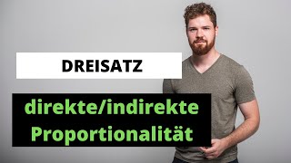 Dreisatz direkte und indirekte Proportionalität Einfach Erklärt  Beispielen [upl. by Englebert541]