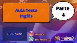 Aula Teste  Inglês  Parte 4 [upl. by Egiaf]