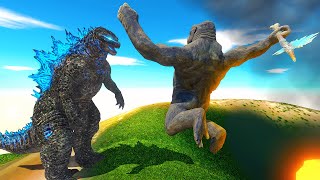 KING KONG Fights the REAL Godzilla  Animal Revolt Battle Simulator [upl. by Nehpets915]