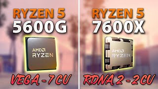 Ryzen 5 5600G vs 7600X  iGPU Comparison [upl. by Annadiane]