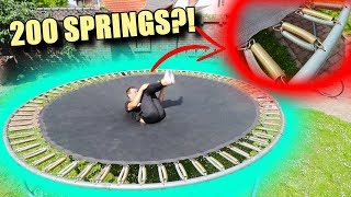 WHAT IF YOU DOUBLE THE SPRINGS ON A TRAMPOLINE [upl. by Radack]