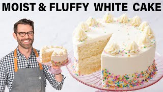 EASY White Cake Recipe [upl. by Karyn791]