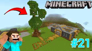 I MADE MY TREE HOUSE EVEN BIGGERMINECRAFT GAMEPLAY 21 [upl. by Jemimah525]