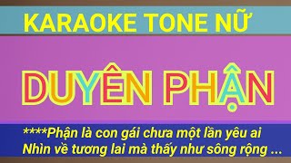 DUYÊN PHẬN Karaoke Tone Nữ Tran Nam Organ [upl. by Grayson]