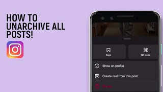 How To Unarchive All Posts On Instagram At Once easy [upl. by Stich]