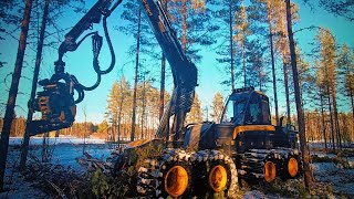 kevään viimeinen savotta näille lumille Ponsse Cobra H6 Active Crane [upl. by Ainaled]