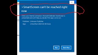 smartscreen cant be reached right now windows 10  disable smartscreen  tutorial pc [upl. by Hum915]