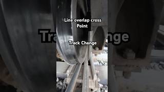 Track overlape cross point Wheels movement on changing lines railway track shorts [upl. by Devonne471]