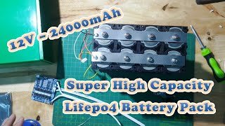 Building High Capacity 32650 Lifepo4 Battery Pack for emergency or daily use  12V  24Ah 1 [upl. by Coco]