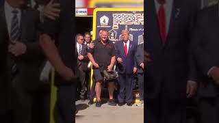 Trump and Vance visit with the FDNY on 23rd anniversary of 911 attacks shorts [upl. by Radman]