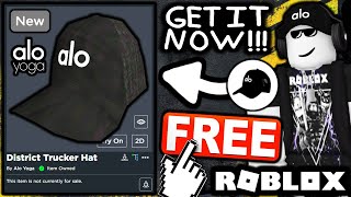 FREE ACCESSORY HOW TO GET District Trucker Hat Roblox Alo Yoga Sanctuary Event [upl. by Arahsak39]