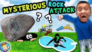 MYSTERIOUS ROCK in BACKYARD FUNnel Family Vlog [upl. by Anawt]