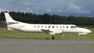 Flightline Fairchild Swearingen Metroliner ECGXJ at TamperePirkkala [upl. by Remy]