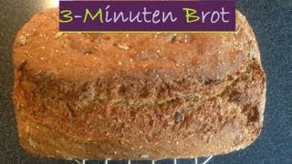 Rezept  3 MINUTEN BROT  Lecker Kinderleicht und blitzschnell [upl. by Airotna]