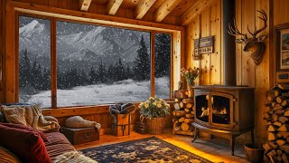 Peaceful Winter Getaway  Warm Hearth Amidst a Snowy Wonderland  Winter Ambience [upl. by Fablan]