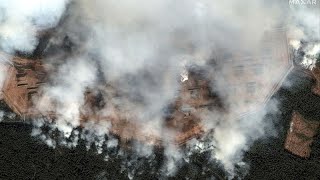 UkraineDrohne löscht russisches Depot aus 30000 Tonnen Waffen und Munition explodieren [upl. by Lobel901]