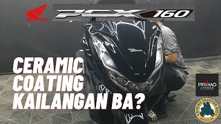 CERAMIC COATING sa ating Honda PCX 160 [upl. by Ennaitak]