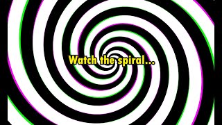 Simple hypnosis commands Hypnotic spiral with subliminal messages [upl. by Onilecram577]