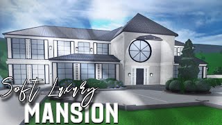 Soft Luxury Mansion EXTERIOR  Layouts  1919K  Bloxburg  MM [upl. by Llewol15]