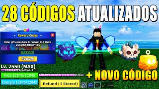 NOVOS CÓDIGOS  28 CÓDIGOS DE 2X XP BELI E RESET NO BLOX FRUITS 2024  blox fruit codes [upl. by Vyky]