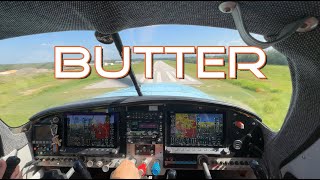 BUTTER Landing My Mooney M20C [upl. by Lisetta]