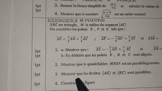 contrôle Continu N °1 S1 maths Tcsc Biof Anisse international School année scolaire 20232024 [upl. by Ecylahs]