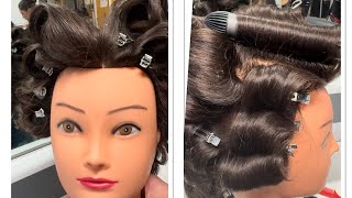 Learn how to wind Barrel curls GCSE NVQ level 2 using a tong step by step [upl. by Acus135]