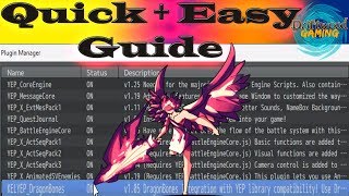 RPG Maker MV Tutorial  Quick Dragonbones Guide  Extremely Easy Version  RPGMMV [upl. by Avla]